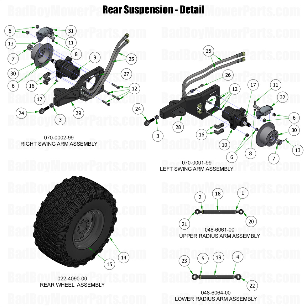 2025 Renegade - Gas - Rear Suspension - Detail